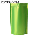 100 PCS/Set Matte Aluminum Foil Snack Stand-up Pouch, 20x30+5cm