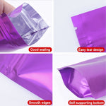 100 PCS/Set Matte Aluminum Foil Snack Stand-up Pouch, 20x30+5cm