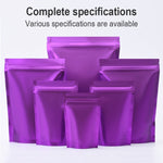 100 PCS/Set Matte Aluminum Foil Snack Stand-up Pouch, 20x30+5cm