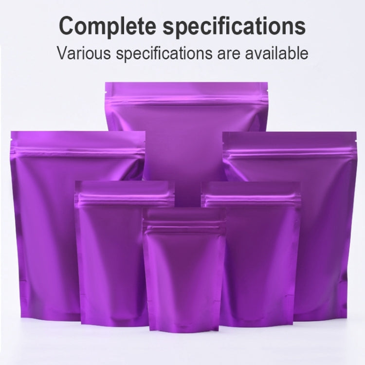 100 PCS/Set Matte Aluminum Foil Snack Stand-up Pouch, 20x30+5cm