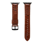 سوار ساعة من الجلد بنقشة تمساح لسلسلة Apple Watch، 7 41mm / 6&SE&5&4 40mm / 3&2&1 38mm، 7 45mm / 6&SE&5&4 44mm / 3&2&1 42mm