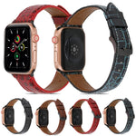 سوار ساعة من الجلد بنقشة تمساح لسلسلة Apple Watch، 7 41mm / 6&SE&5&4 40mm / 3&2&1 38mm، 7 45mm / 6&SE&5&4 44mm / 3&2&1 42mm