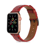 سوار ساعة من الجلد بنقشة تمساح لسلسلة Apple Watch، 7 41mm / 6&SE&5&4 40mm / 3&2&1 38mm، 7 45mm / 6&SE&5&4 44mm / 3&2&1 42mm