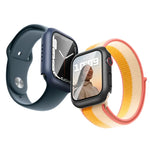 حافظة ROCK 2 في 1 بإطار PC + واقي زجاج مقسى، لسلسلة Apple Watch 9 / 8 / 7 41mm، لسلسلة Apple Watch 9 / 8 / 7 45mm