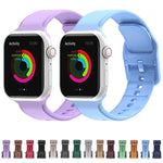 سوار ساعة سيليكون لسلسلة Apple Watch، 7 45مم / 6&SE&5&4 44مم / 3&2&1 42مم