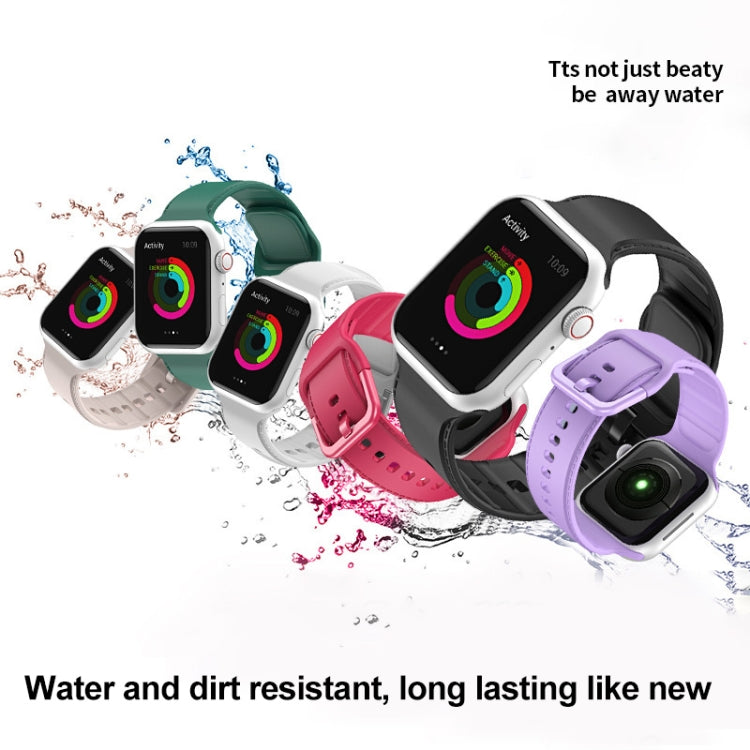 سوار ساعة سيليكون لسلسلة Apple Watch، 7 45مم / 6&SE&5&4 44مم / 3&2&1 42مم