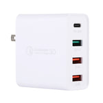 شاحن سفر A3 PD 18 واط USB-C / Type-C + QC3.0 USB + واجهة USB مزدوجة، قابس الولايات المتحدة، قابس الاتحاد الأوروبي، قابس المملكة المتحدة