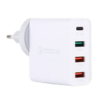 شاحن سفر A3 PD 18 واط USB-C / Type-C + QC3.0 USB + واجهة USB مزدوجة، قابس الولايات المتحدة، قابس الاتحاد الأوروبي، قابس المملكة المتحدة