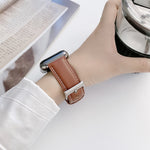 Genuine Leather Watchband For Apple Watch Series, 7 41mm / 6&SE&5&4 40mm / 3&2&1 38mm, 7 45mm / 6&SE&5&4 44mm / 3&2&1 42mm