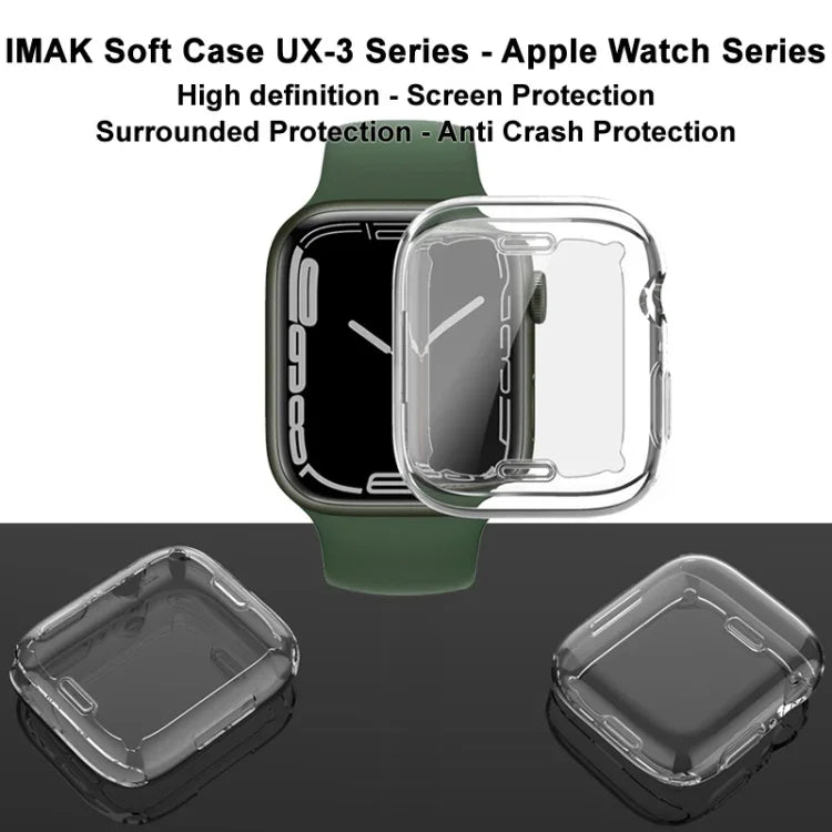 حافظة حماية TPU من imak لسلسلة Apple Watch 9 / 8 / 7 41mm، لسلسلة Apple Watch 9 / 8 / 7 41mm، لسلسلة Apple Watch 9 / 8 / 7 45mm