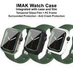 حافظة PC من imak مع فيلم زجاج مقسى، لسلسلة Apple Watch 9 / 8 / 7 41mm، لسلسلة Apple Watch 9 / 8 / 7 45mm