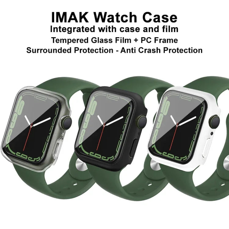 حافظة PC من imak مع فيلم زجاج مقسى، لسلسلة Apple Watch 9 / 8 / 7 41mm، لسلسلة Apple Watch 9 / 8 / 7 45mm