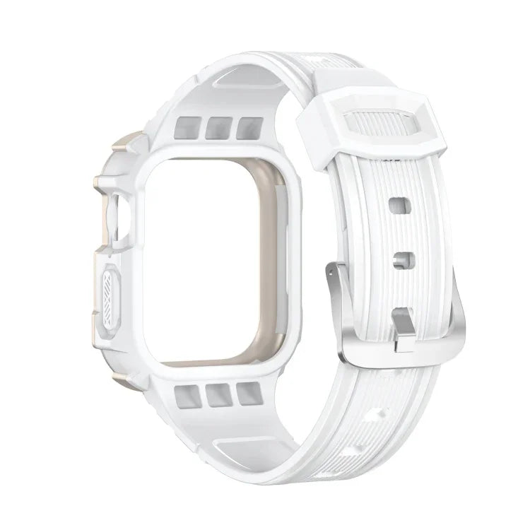 سوار ساعة متكامل بدرع ثنائي اللون لسلسلة Apple Watch، 7 41mm / 6&SE&5&4 40mm، 7 45mm / 6&SE&5&4 44mm