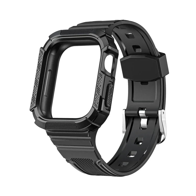 سوار ساعة متكامل بدرع ثنائي اللون لسلسلة Apple Watch، 7 41mm / 6&SE&5&4 40mm، 7 45mm / 6&SE&5&4 44mm