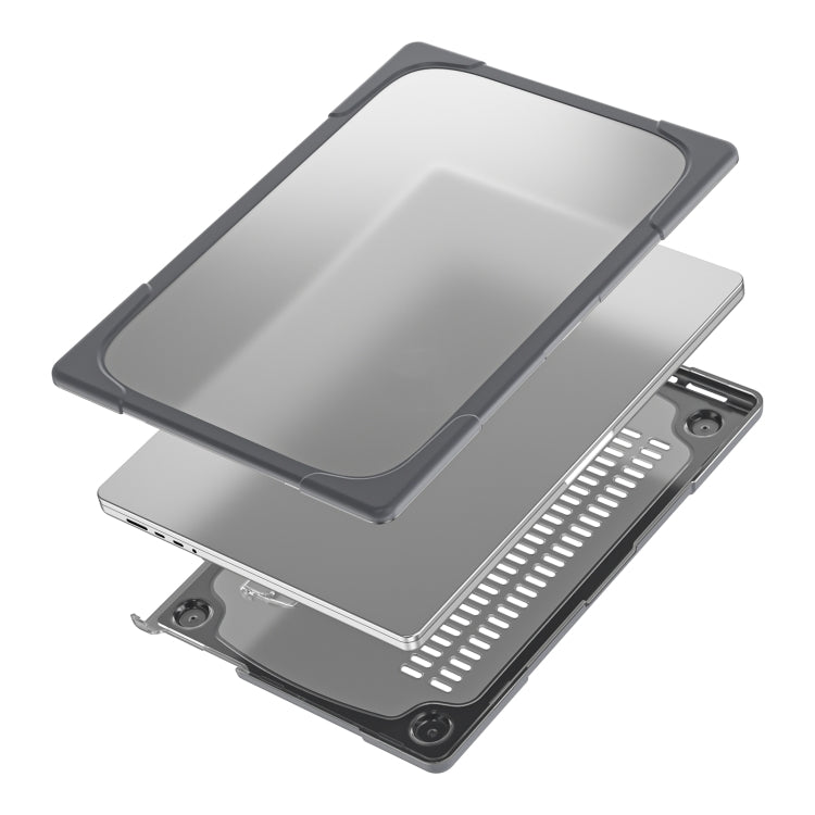 غطاء حماية للابتوب بلونين من TPU + PC، لماك بوك برو 14.2 بوصة A2442 2021