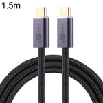 كابل بيانات USB 2.0 مضفر USB-C / نوع-C ذكر إلى USB-C / نوع-C ذكر بقوة 140 واط، 1 متر، 1.5 متر، 2 متر
