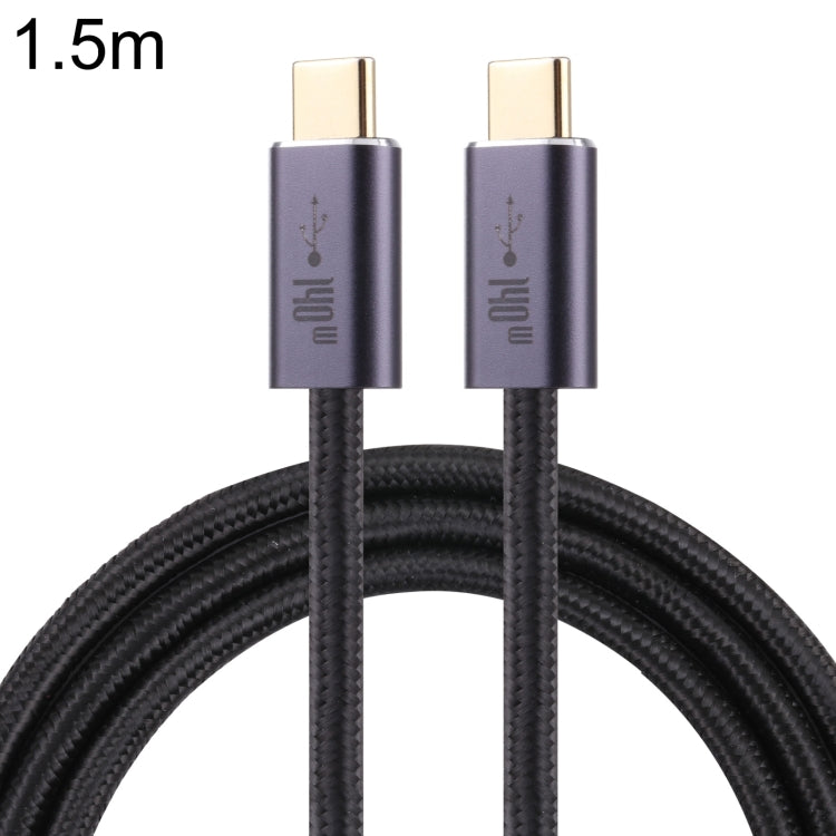 كابل بيانات USB 2.0 مضفر USB-C / نوع-C ذكر إلى USB-C / نوع-C ذكر بقوة 140 واط، 1 متر، 1.5 متر، 2 متر