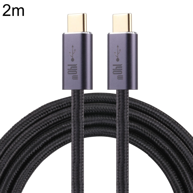 كابل بيانات USB 2.0 مضفر USB-C / نوع-C ذكر إلى USB-C / نوع-C ذكر بقوة 140 واط، 1 متر، 1.5 متر، 2 متر