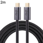 كابل بيانات USB 3.2 مضفر USB-C / نوع-C ذكر إلى USB-C / نوع-C ذكر بسرعة 20 جيجابت في الثانية، 0.5 متر، 1 متر، 1.5 متر، 2 متر، 3 متر