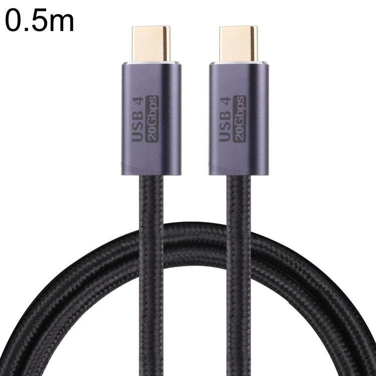 كابل بيانات USB 4 مضفر USB-C / نوع-C ذكر إلى USB-C / نوع-C ذكر بسرعة 20 جيجابت في الثانية، 0.5 متر، 1 متر، 1.5 متر، 2 متر، 3 متر