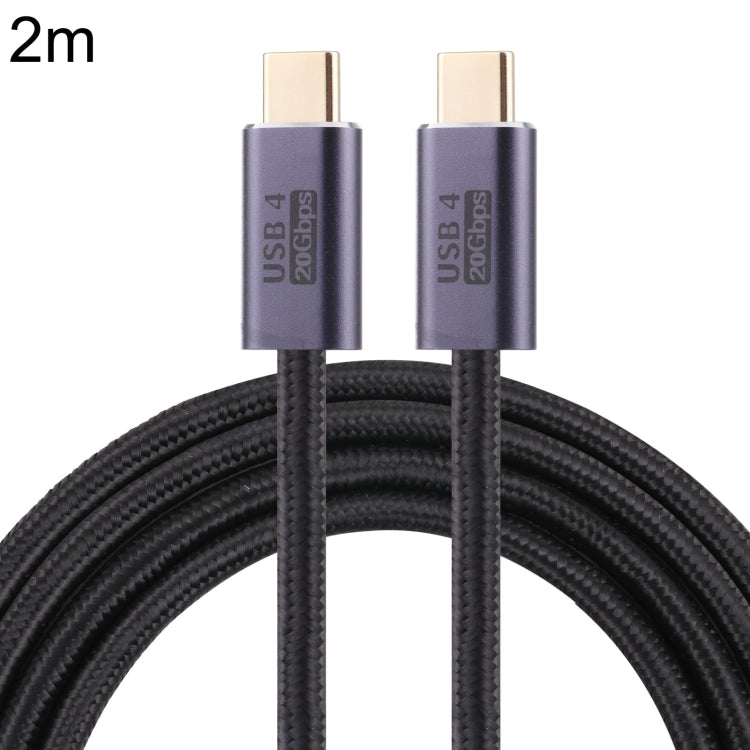 كابل بيانات USB 4 مضفر USB-C / نوع-C ذكر إلى USB-C / نوع-C ذكر بسرعة 20 جيجابت في الثانية، 0.5 متر، 1 متر، 1.5 متر، 2 متر، 3 متر