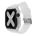Two-color Integrated Watchband For Apple Watch Series, 7 41mm / 6&SE&5&4 40mm / 3&2&1 38mm, 7 45mm / 6&SE&5&4 44mm / 3&2&1 42mm