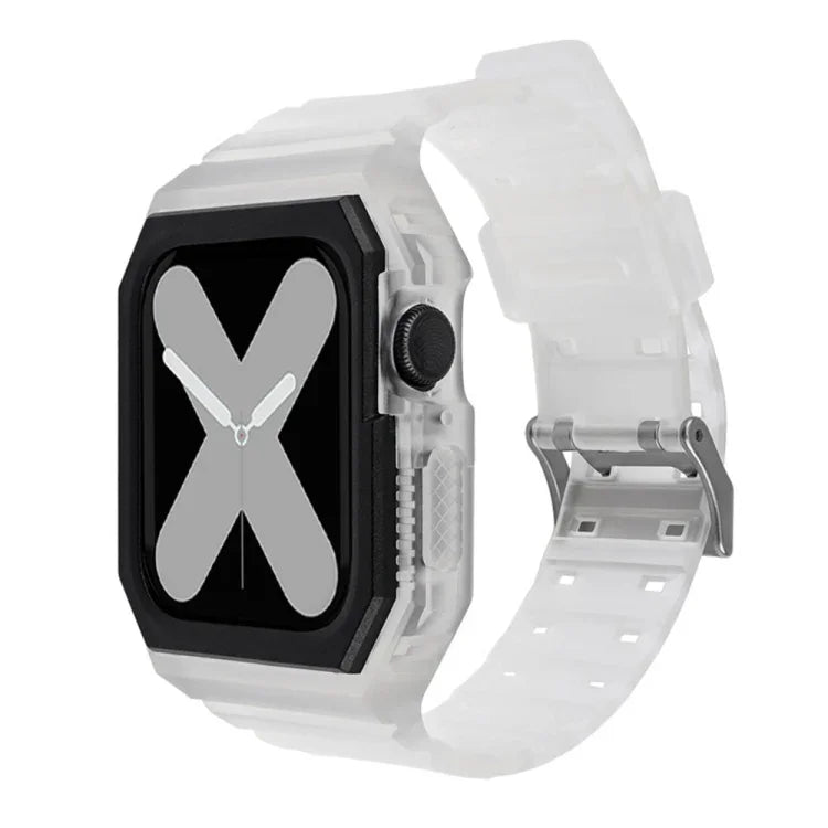 Two-color Integrated Watchband For Apple Watch Series, 7 41mm / 6&SE&5&4 40mm / 3&2&1 38mm, 7 45mm / 6&SE&5&4 44mm / 3&2&1 42mm