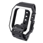 Two-color Integrated Watchband For Apple Watch Series, 7 41mm / 6&SE&5&4 40mm / 3&2&1 38mm, 7 45mm / 6&SE&5&4 44mm / 3&2&1 42mm