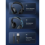 سماعة ألعاب سلكية awei GM-5 USB + 3.5 مم مع إضاءة محيطية وميكروفون، GM-5