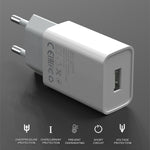 IVON AD-33 2 in 1 2.1A Single USB Port Travel Charger + 1m USB to Micro USB Data Cable Set,, EU Plug, US Plug