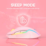 فأرة لاسلكية ONIKUMA CW905 2.4G مع إضاءة RGB، فأرة CW905 لاسلكية (أسود)، فأرة CW905 لاسلكية (وردي)، فأرة CW905 لاسلكية (رمادي أبيض)