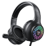 سماعة ألعاب سلكية ONIKUMA X7 Pro USB + 3.5 مم مع إضاءة RGB، X7 Pro
