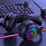 سماعة ألعاب سلكية ONIKUMA X7 Pro USB + 3.5 مم مع إضاءة RGB، X7 Pro