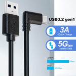 كابل رابط VR USB 3.2 Gen1 Type-C إلى USB 3.2 Gen1 Type-C بزاوية واحدة لجهاز Oculus Quest 1 / 2، 3 أمتار بزاوية واحدة