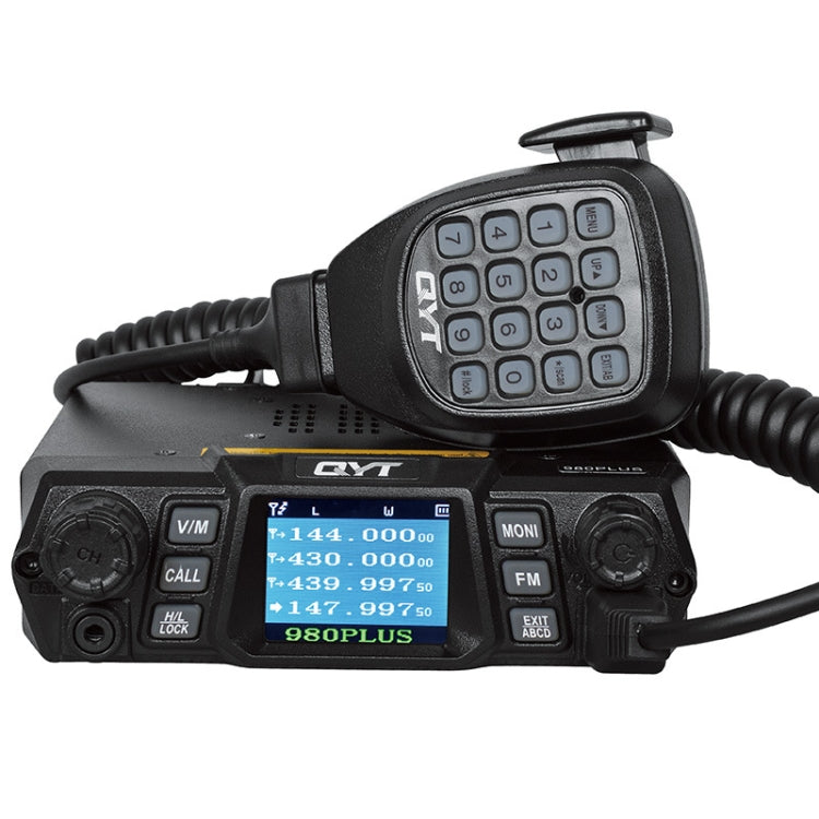 محطة راديو متنقلة ثنائية النطاق QYT KT-980 Plus 75 واط (VHF) / 55 واط (UHF) للسيارات، KT-980 Plus