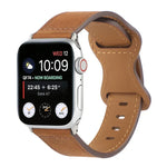 سوار ساعة بمشبك فراشة من جلد الحصان المجنون لسلسلة Apple Watch، 7 41مم / 6&SE&5&4 40مم / 3&2&1 38مم، 7 45مم / 6&SE&5&4 44مم / 3&2&1 42مم
