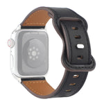 سوار ساعة بمشبك فراشة من جلد الحصان المجنون لسلسلة Apple Watch، 7 41مم / 6&SE&5&4 40مم / 3&2&1 38مم، 7 45مم / 6&SE&5&4 44مم / 3&2&1 42مم