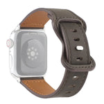 سوار ساعة بمشبك فراشة من جلد الحصان المجنون لسلسلة Apple Watch، 7 41مم / 6&SE&5&4 40مم / 3&2&1 38مم، 7 45مم / 6&SE&5&4 44مم / 3&2&1 42مم