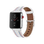 سوار ساعة من الجلد بثلاثة خطوط لسلسلة Apple Watch، 7 41مم / 6&SE&5&4 40مم / 3&2&1 38مم، 7 45مم / 6&SE&5&4 44مم / 3&2&1 42مم