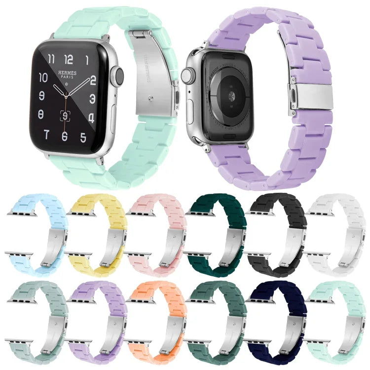 سوار ساعة بثلاث خرزات بألوان حلوى لسلسلة Apple Watch، 7 41مم / 6&SE&5&4 40مم / 3&2&1 38مم، 7 45مم / 6&SE&5&4 44مم / 3&2&1 42مم