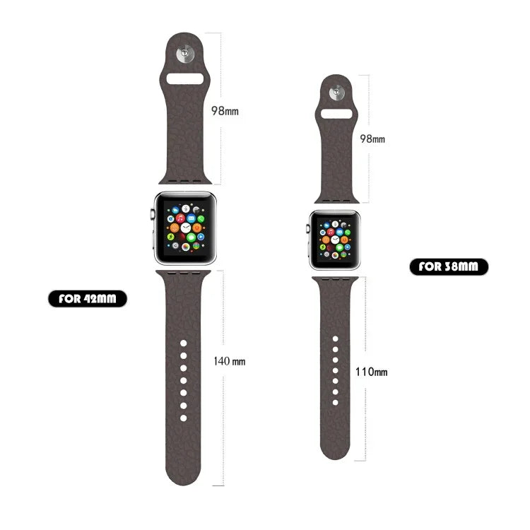سوار ساعة من السيليكون بنقش نمط الفهد لسلسلة Apple Watch، 7 41مم / 6&SE&5&4 40مم / 3&2&1 38مم، 7 45مم / 6&SE&5&4 44مم / 3&2&1 42مم