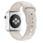 سوار ساعة من السيليكون بنقش أثر قدم كلب لسلسلة Apple Watch، 7 41مم / 6&SE&5&4 40مم / 3&2&1 38مم، 7 45مم / 6&SE&5&4 44مم / 3&2&1 42مم