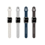 سوار ساعة من السيليكون بنقش أثر قدم كلب لسلسلة Apple Watch، 7 41مم / 6&SE&5&4 40مم / 3&2&1 38مم، 7 45مم / 6&SE&5&4 44مم / 3&2&1 42مم