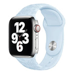 Four-leaf Clover Embossing Silicone Watchband For Apple Watch Series, 7 45mm / 6&SE&5&4 44mm / 3&2&1 42mm, 7 41mm / 6&SE&5&4 40mm / 3&2&1 38mm