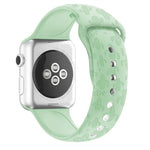 سوار ساعة من السيليكون بنقش الصبار لسلسلة Apple Watch، 7 41مم / 6&SE&5&4 40مم / 3&2&1 38مم، 7 45مم / 6&SE&5&4 44مم / 3&2&1 42مم