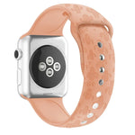 سوار ساعة من السيليكون بنقش الصبار لسلسلة Apple Watch، 7 41مم / 6&SE&5&4 40مم / 3&2&1 38مم، 7 45مم / 6&SE&5&4 44مم / 3&2&1 42مم