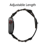 سوار ساعة رجالي من الجلد الطبيعي لسلسلة Apple Watch، 7 41مم / 6&SE&5&4 40مم / 3&2&1 38مم، 7 45مم / 6&SE&5&4 44مم / 3&2&1 42مم
