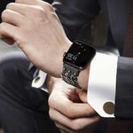 سوار ساعة رجالي من الجلد الطبيعي لسلسلة Apple Watch، 7 41مم / 6&SE&5&4 40مم / 3&2&1 38مم، 7 45مم / 6&SE&5&4 44مم / 3&2&1 42مم