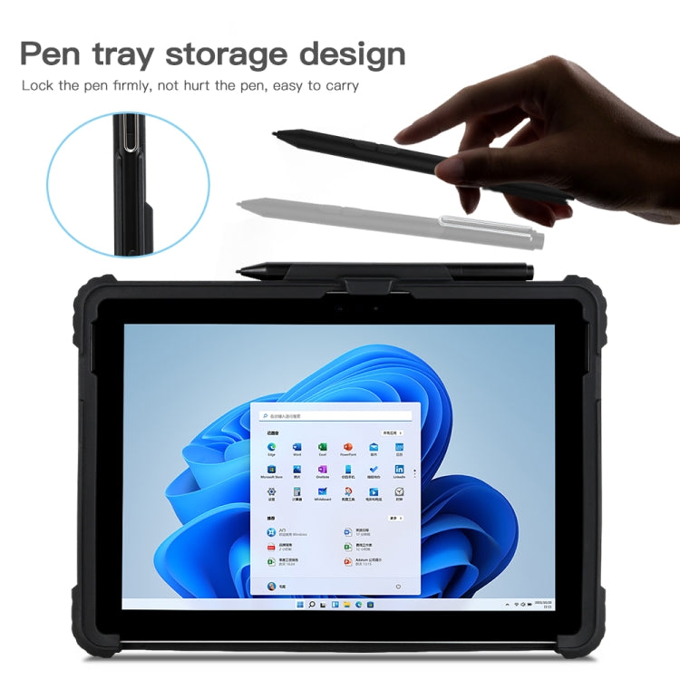 حافظة لابتوب شفافة من الأكريليك مع حزام يد وكتف، لجهاز MicroSoft Surface Pro 8، ولأجهزة MicroSoft Surface Pro 4 / 5 / 6 / 7 / 7+، ولأجهزة MicroSoft Surface Go 1 / 2 / 3