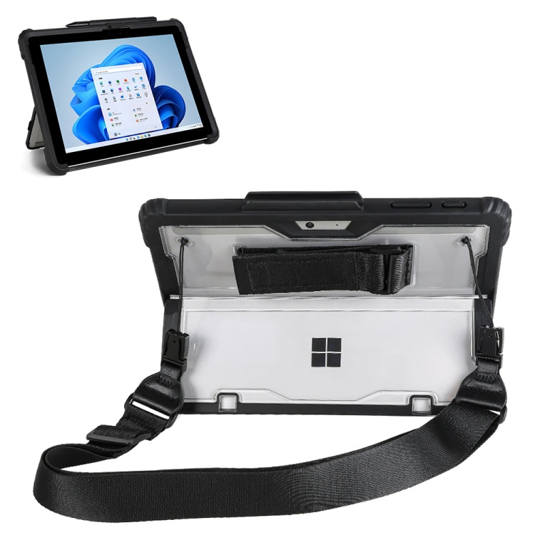 حافظة لابتوب شفافة من الأكريليك مع حزام يد وكتف، لجهاز MicroSoft Surface Pro 8، ولأجهزة MicroSoft Surface Pro 4 / 5 / 6 / 7 / 7+، ولأجهزة MicroSoft Surface Go 1 / 2 / 3